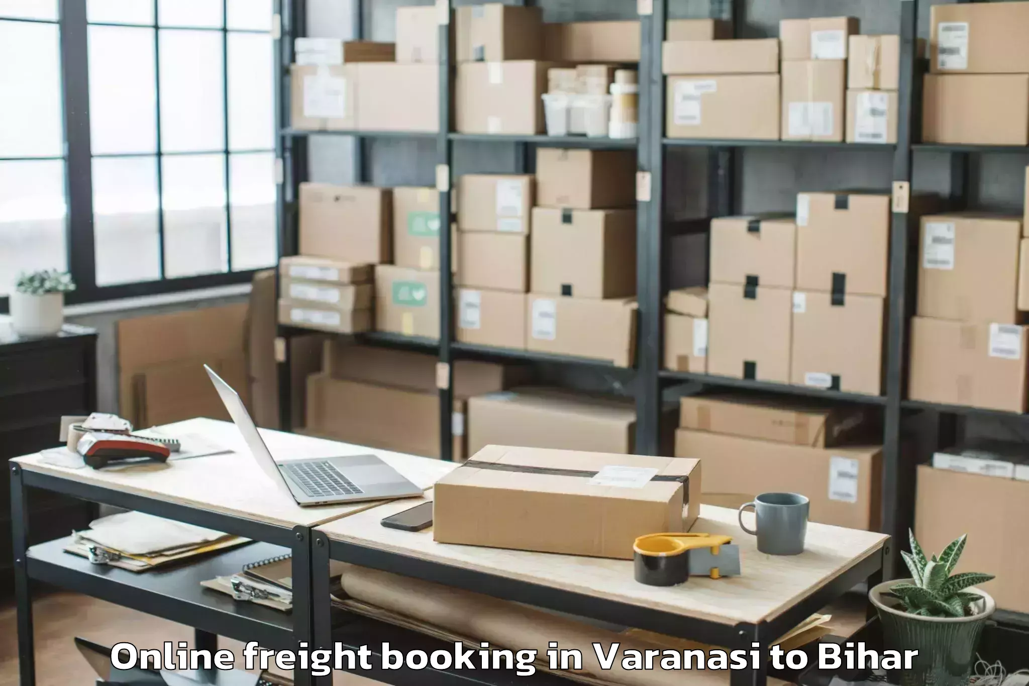 Professional Varanasi to Tetaria Online Freight Booking